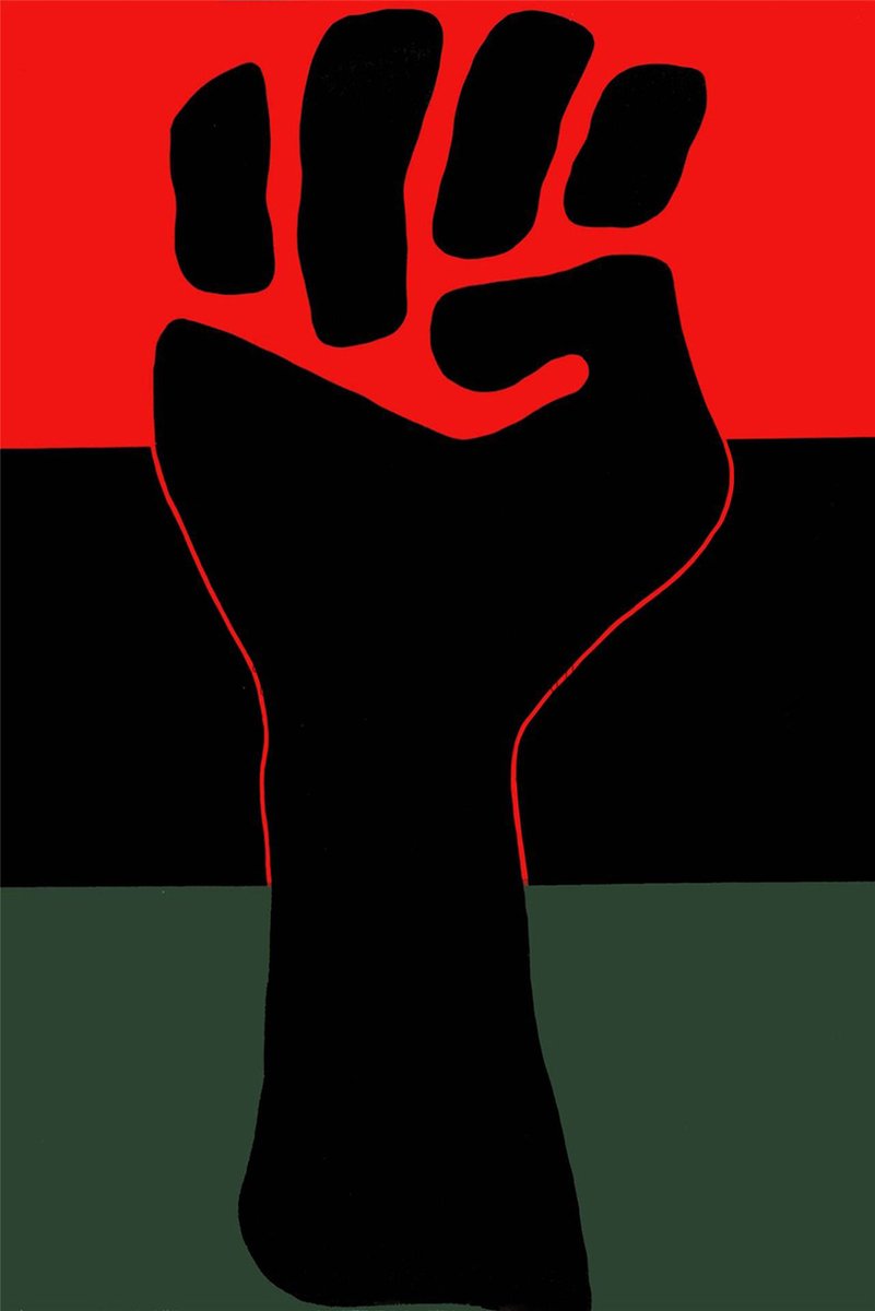 Raised Fist Pan-African Flag Decorative Painting (paper and canvas) art poster printing print