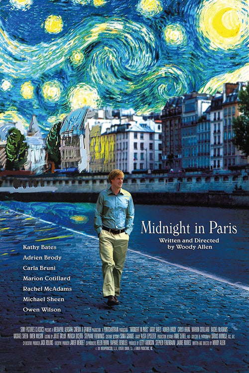"Midnight in Paris" Movie Owen Wilson Decorative Painting (paper and canvas) art poster printing print