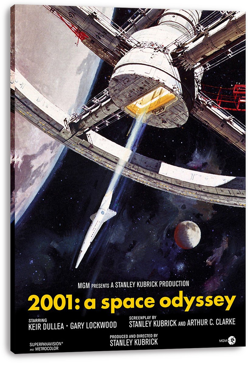 2001: A Space Odyssey Space Station and Spacecraft Decorative Painting (paper and canvas) art poster printing print