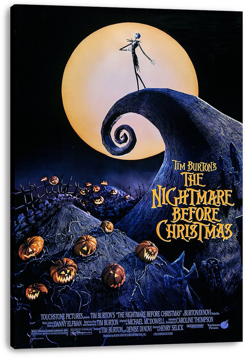 Jack Skellington The Nightmare Before Christmas Decorative Painting (paper and canvas) art poster printing print