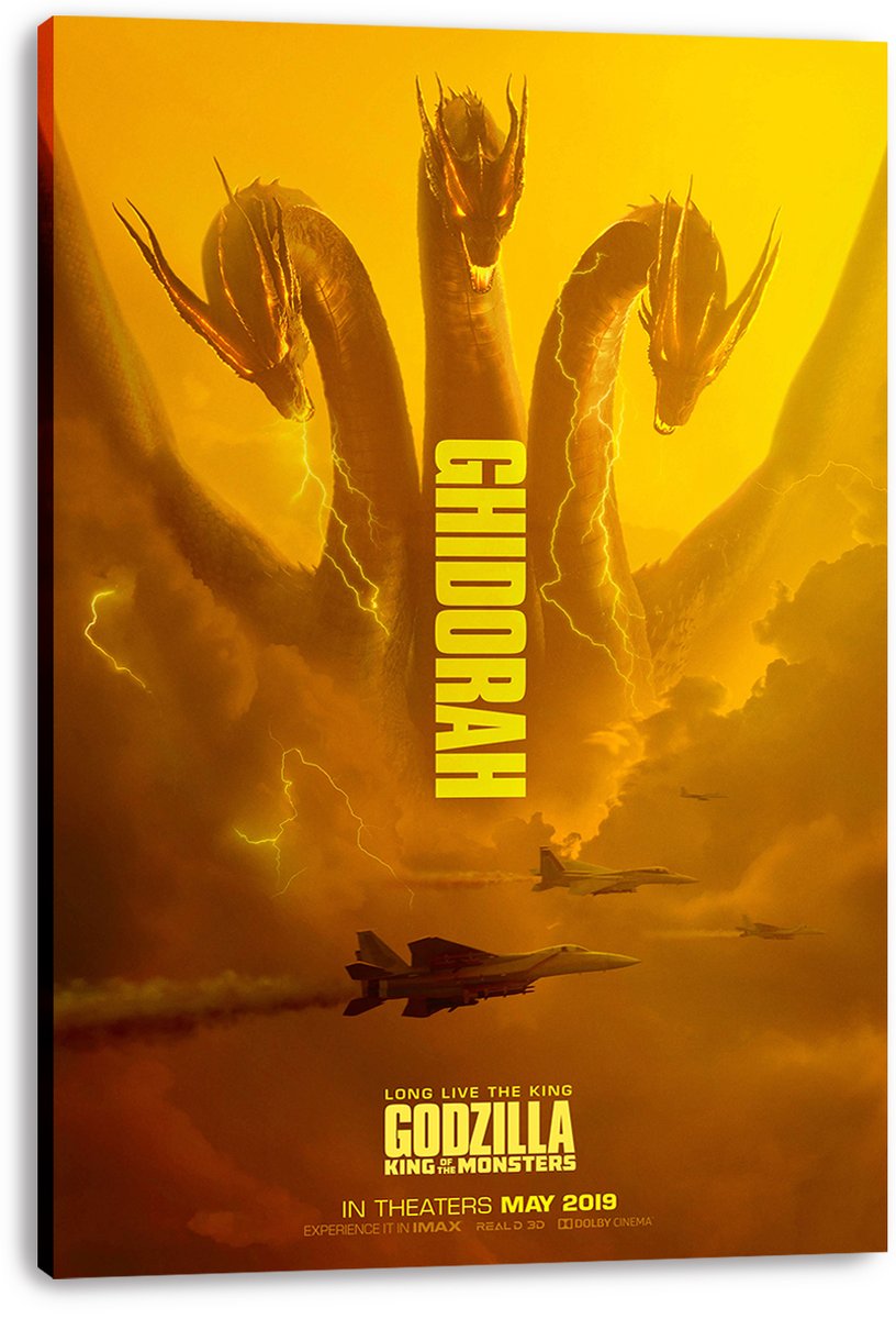 King Ghidorah Godzilla King of the Monsters Decorative Painting (paper and canvas) art poster printing print