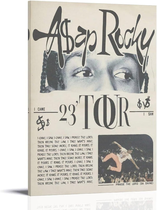 A$AP Rocky Poster Praise The Lord (Da Shine) Music Posters (paper and canvas) art poster printing print B0CKP2F3GD