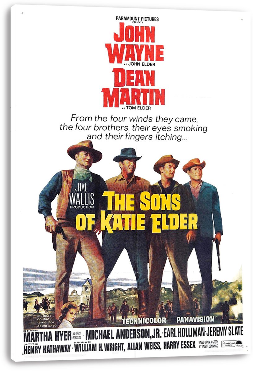 The Sons of Katie Elder John Wayne Dean Martin Decorative Painting (paper and canvas) art poster printing print