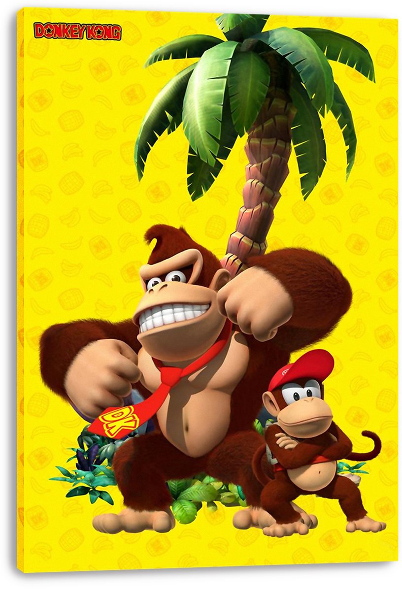 Donkey Kong and Diddy Kong Decorative Painting (paper and canvas) art poster printing print