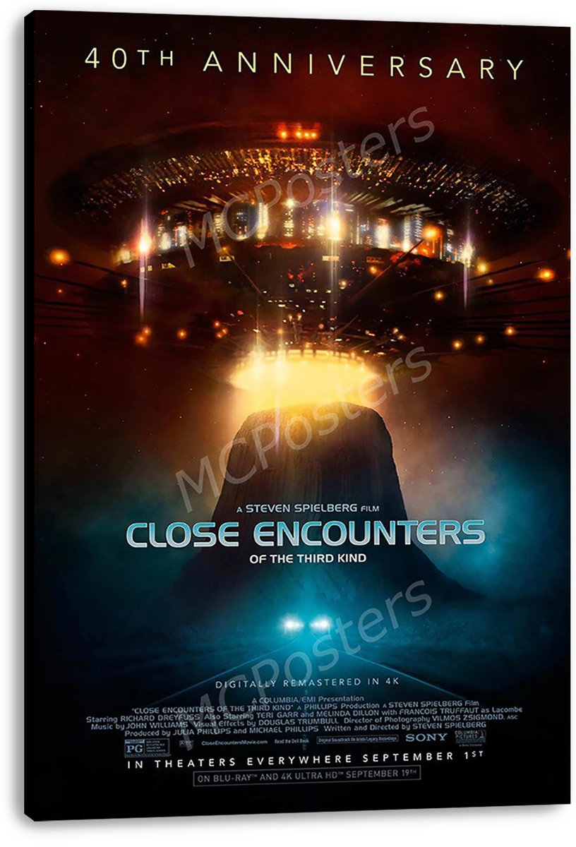Close Encounters of the Third Kind Movie Decorative Painting (paper and canvas) art poster printing print