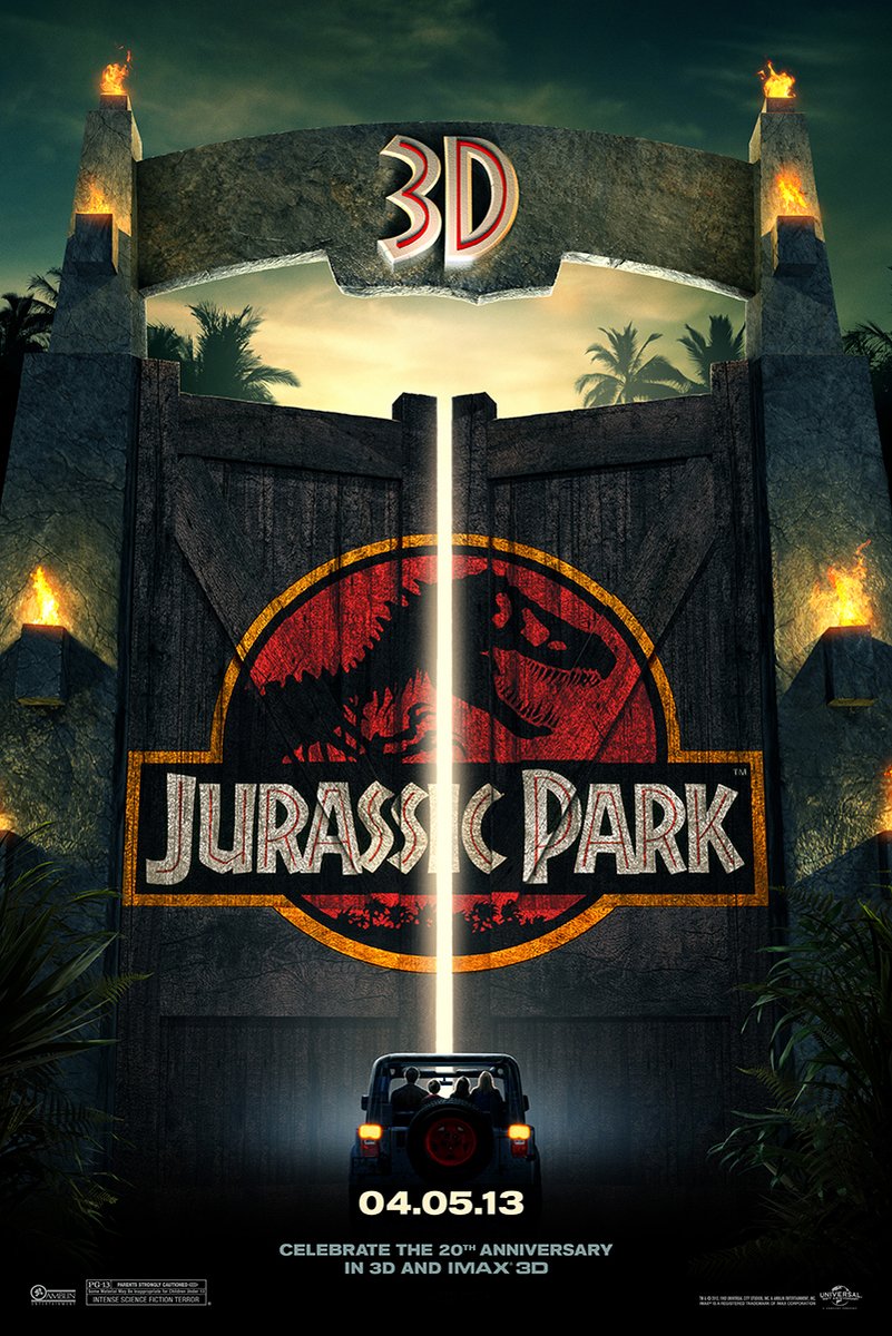 Jurassic Park Gate Movie Poster Decorative Painting (paper and canvas) art poster printing print