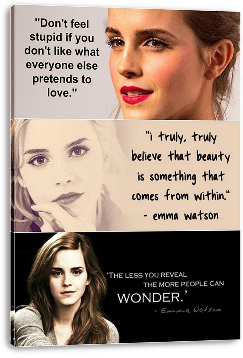 Emma Watson Inspirational Quotes Decorative Painting (paper and canvas) art poster printing print