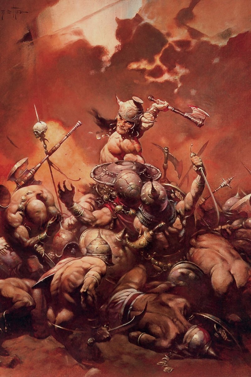 Barbarian Warrior Battle Decorative Painting (paper and canvas) art poster printing print
