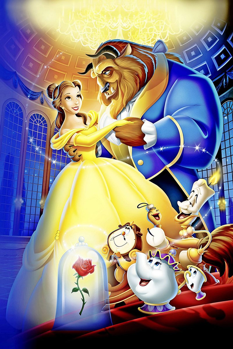 Beauty and the Beast Decorative Painting (paper and canvas) art poster printing print