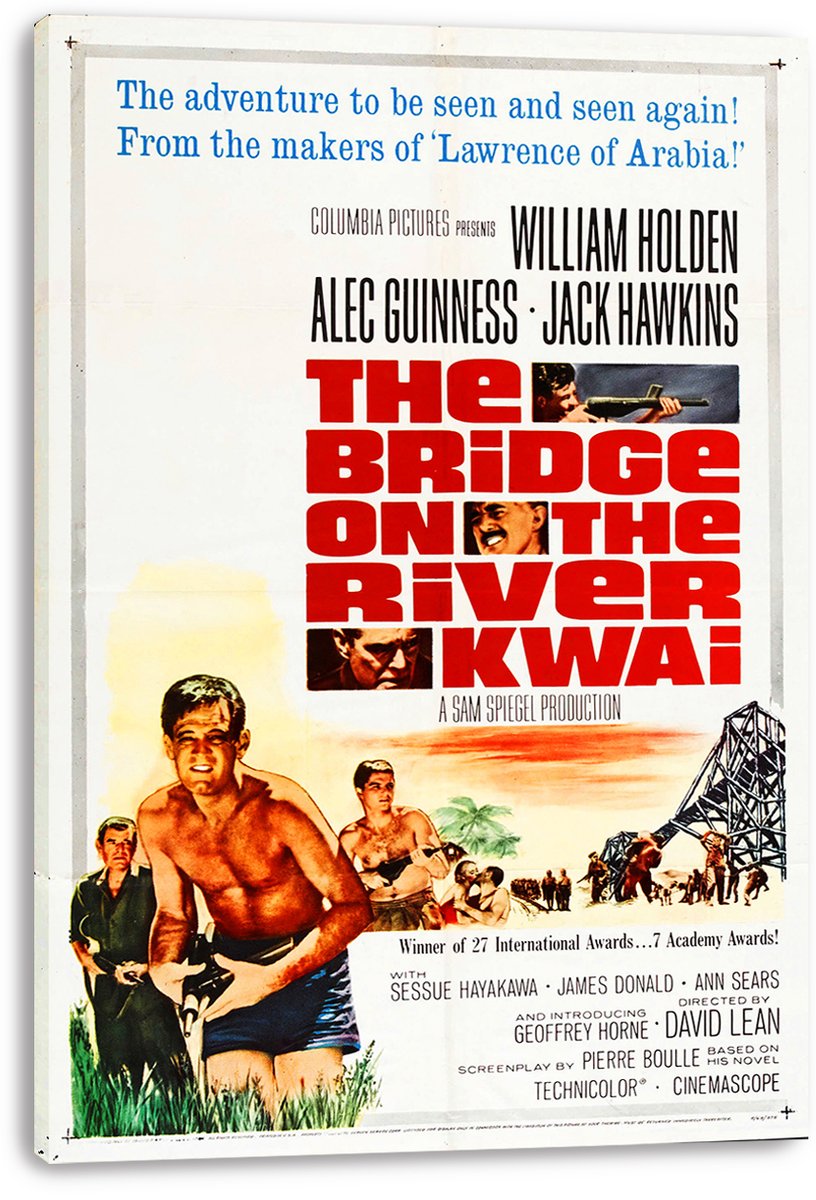 The Bridge on the River Kwai Movie Poster Decorative Painting (paper and canvas) art poster printing print