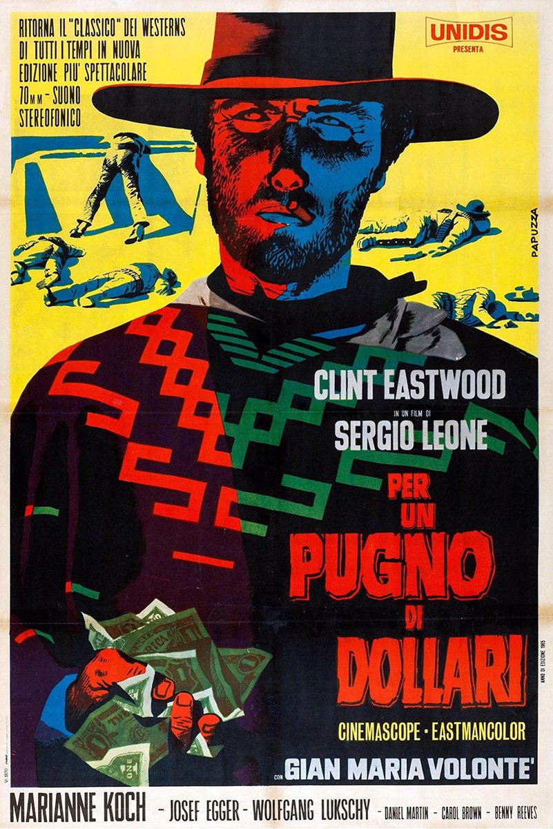 A Fistful of Dollars Clint Eastwood Movie Poster Decorative Painting (paper and canvas) art poster printing print