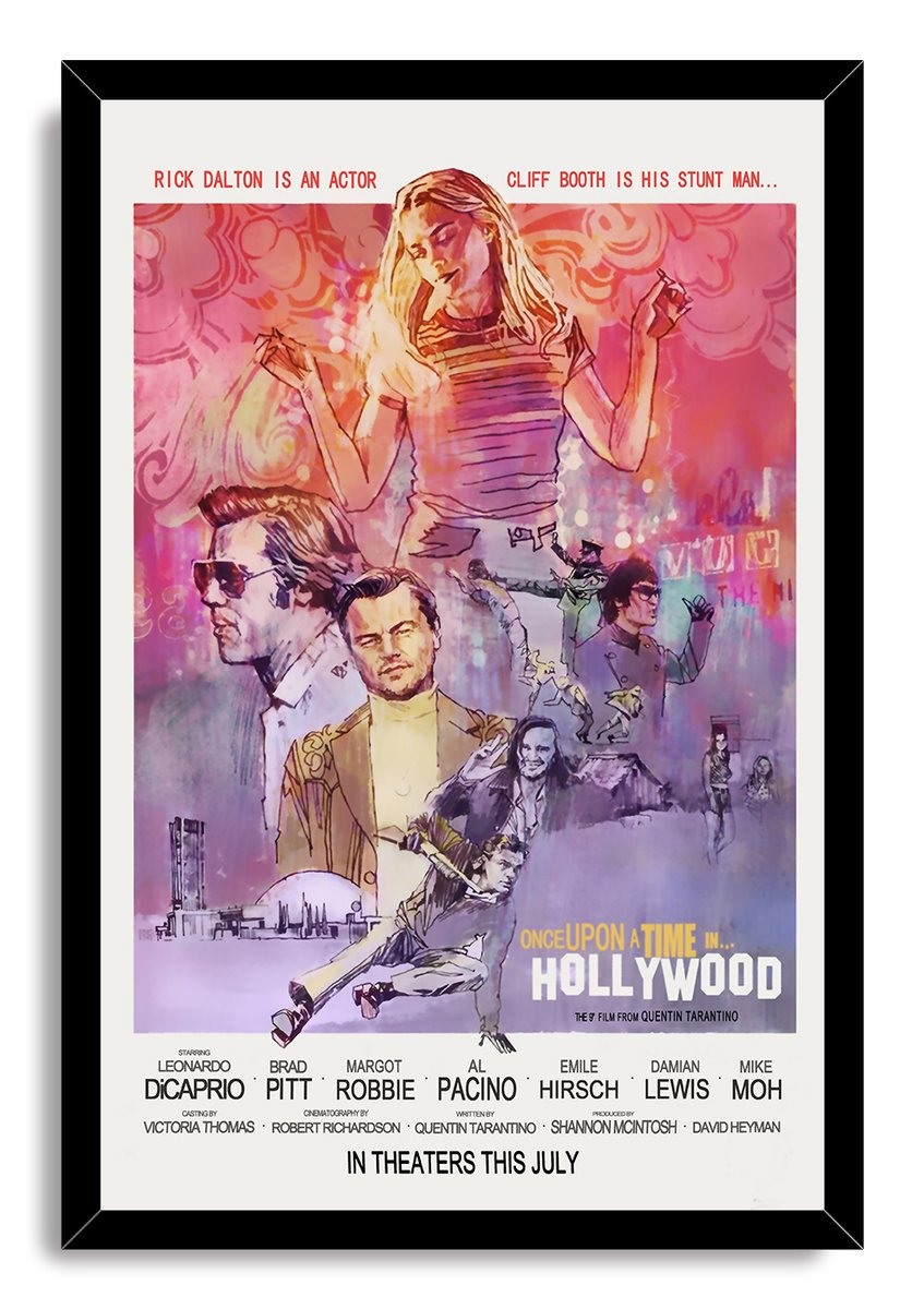 Once Upon a Time in Hollywood Rick Dalton Cliff Booth Sharon Tate Decorative Painting (paper and canvas) art poster printing print