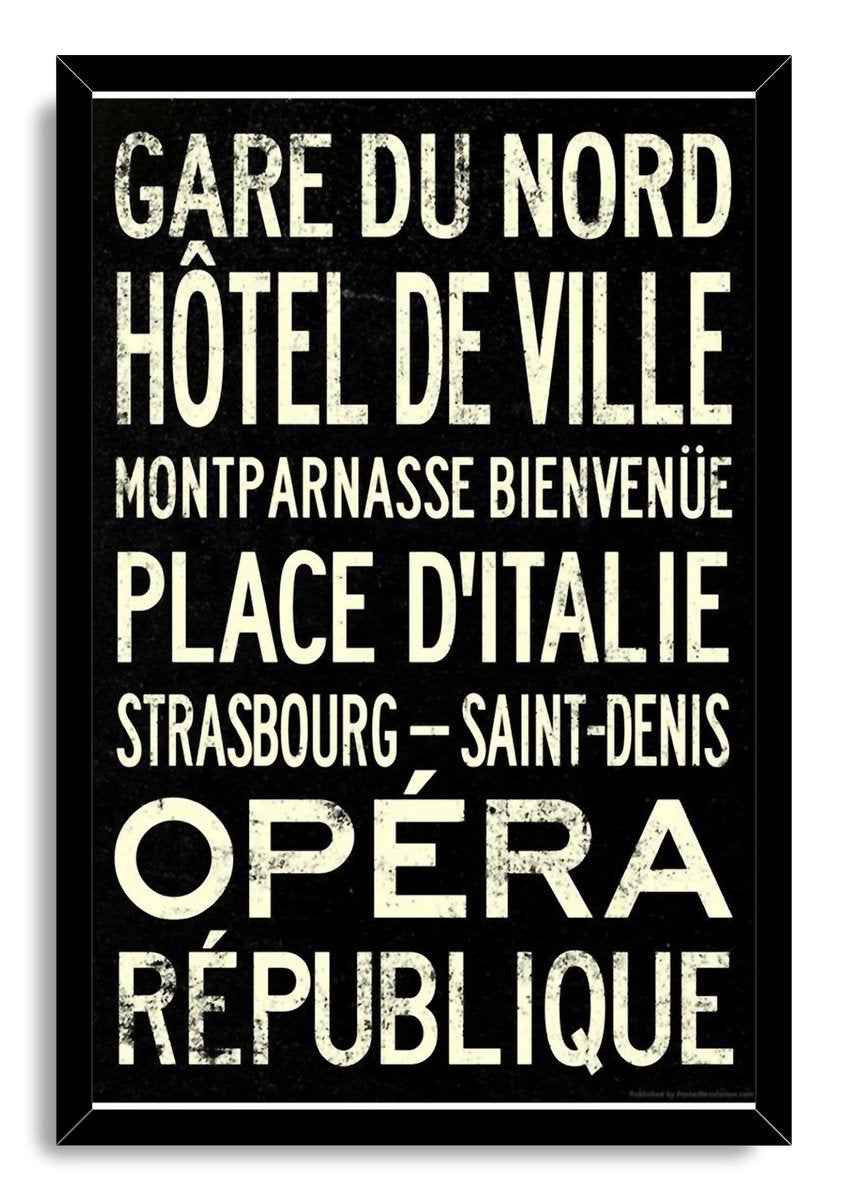 Vintage Paris Metro Stations Decorative Painting (paper and canvas) art poster printing print