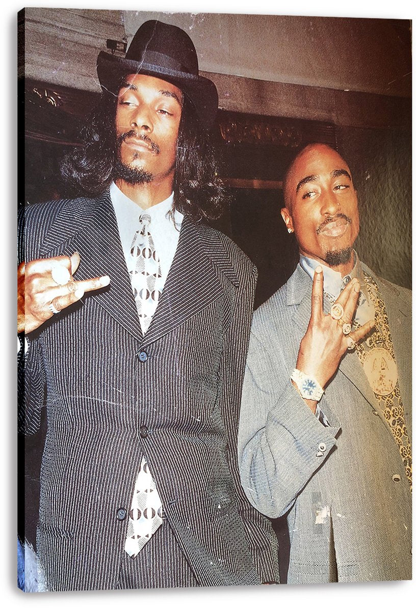 Snoop Dogg and Tupac Shakur Iconic Rappers Decorative Painting (paper and canvas) art poster printing print