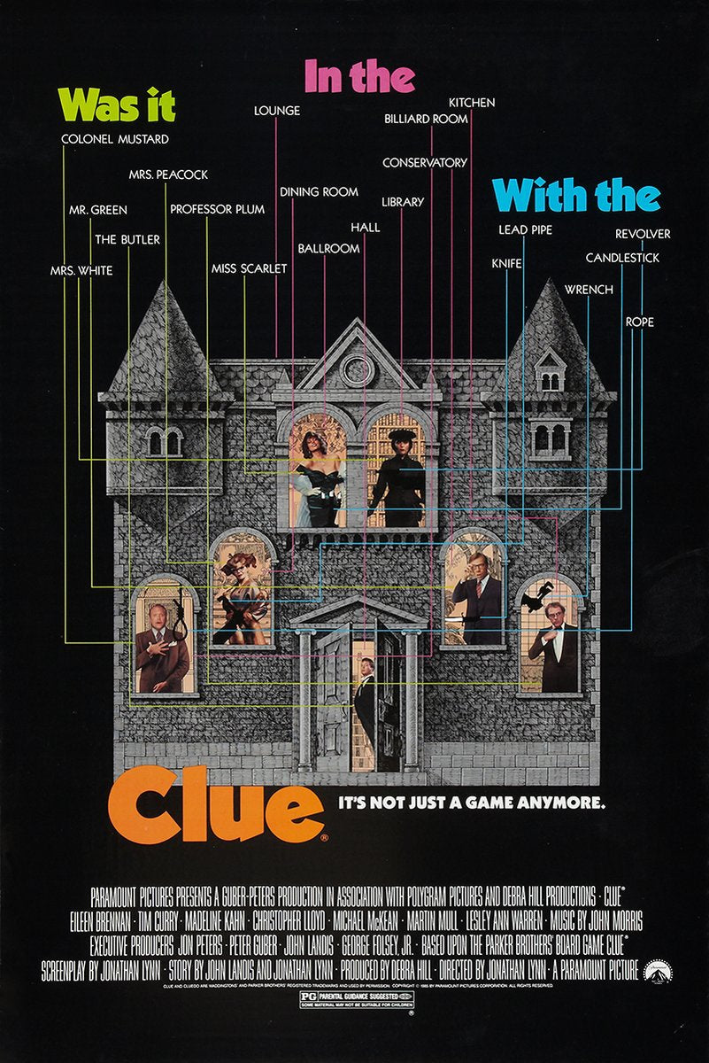 Clue Movie Poster Decorative Painting (paper and canvas) art poster printing print