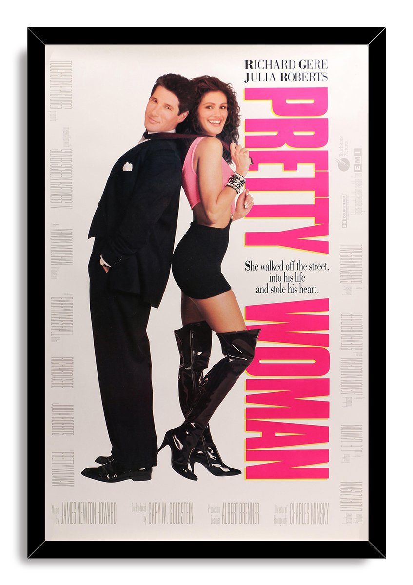 Pretty Woman Movie Poster Richard Gere Julia Roberts Decorative Painting (paper and canvas) art poster printing print