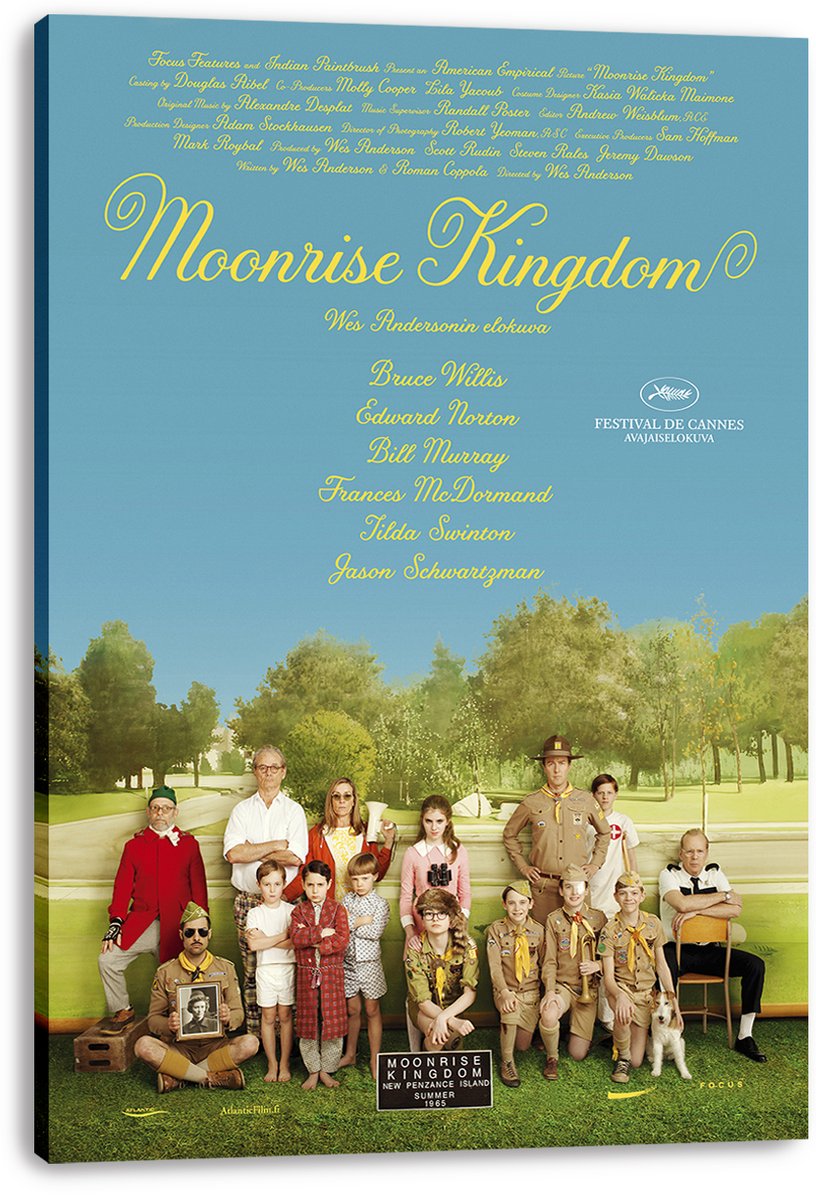 Moonrise Kingdom Movie Cast Decorative Painting (paper and canvas) art poster printing print