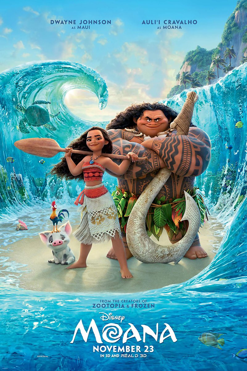 Moana and Maui Decorative Painting (paper and canvas) art poster printing print