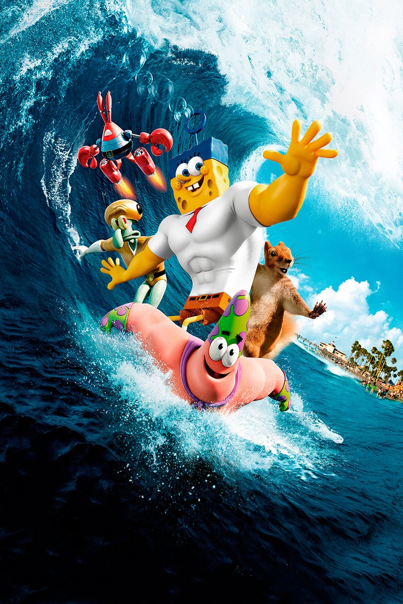 Spongebob Squarepants and Friends Surfing Adventure Decorative Painting (paper and canvas) art poster printing print