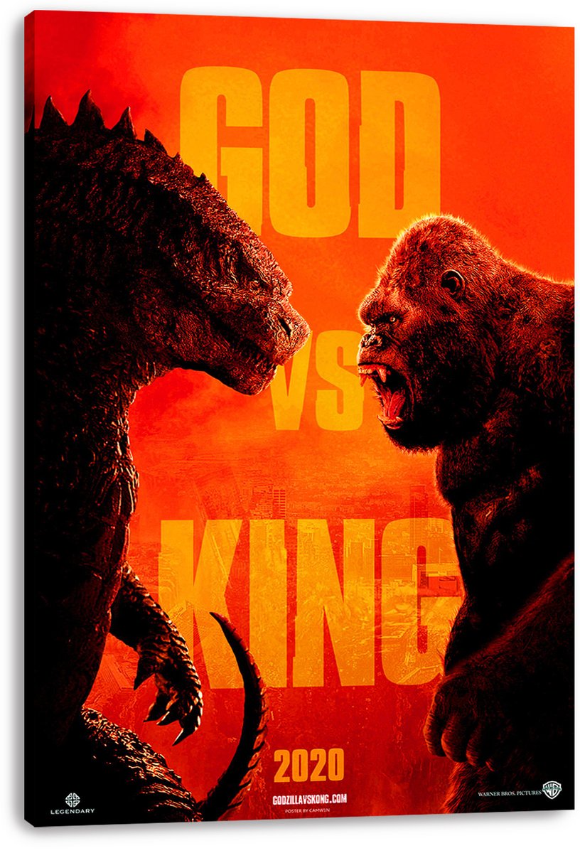 Godzilla vs. Kong Decorative Painting (paper and canvas) art poster printing print