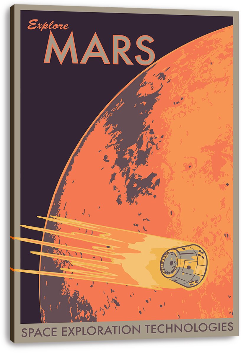 Explore Mars Space Travel Decorative Painting (paper and canvas) art poster printing print