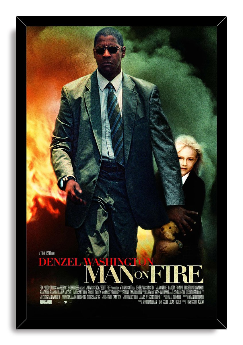 Denzel Washington Man on Fire Decorative Painting (paper and canvas) art poster printing print