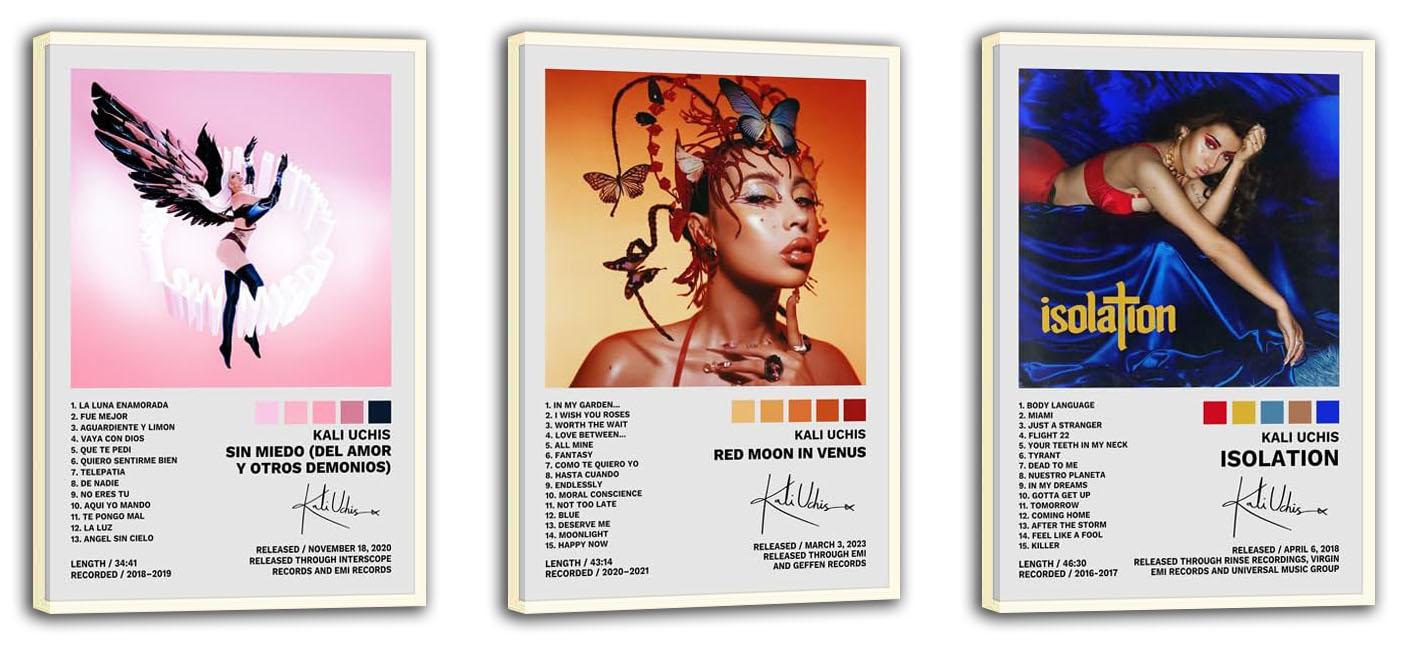 Kali Uchis Poster A Set of 3 Album Decorative Painting (paper and canvas) art poster printing print