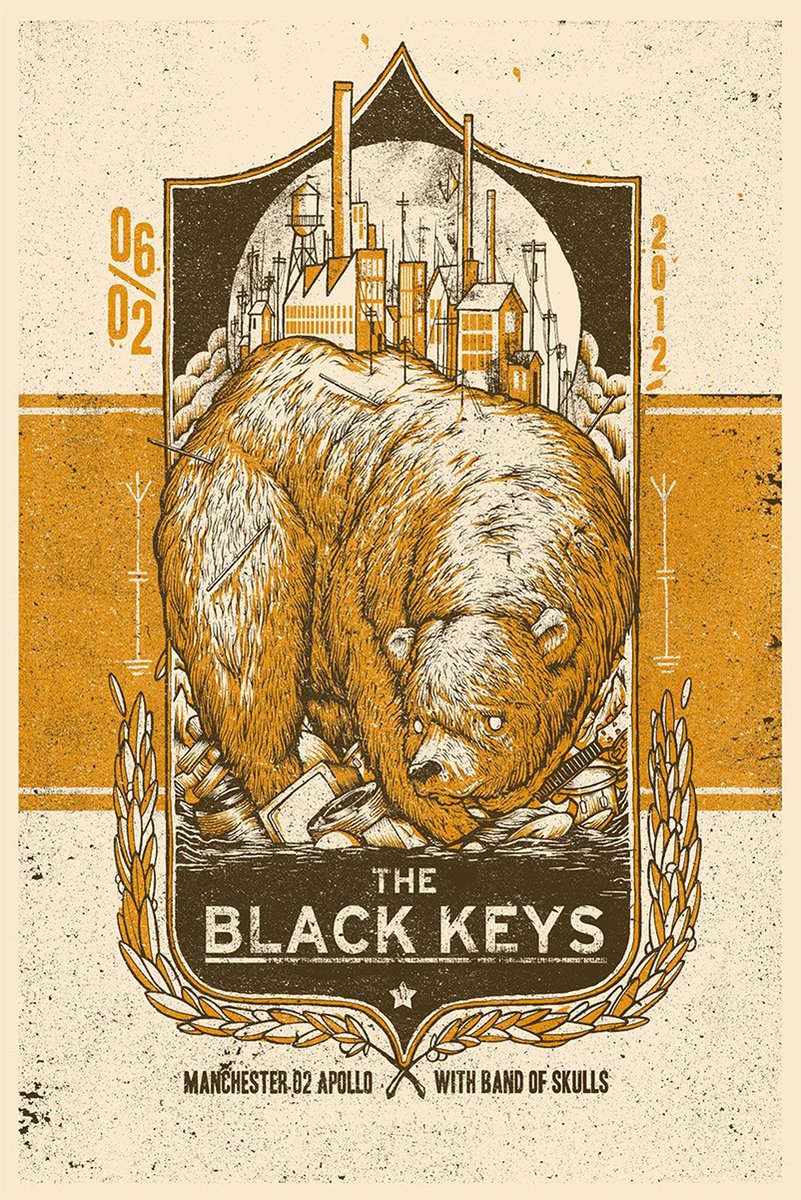The Black Keys Bear Concert Decorative Painting (paper and canvas) art poster printing print