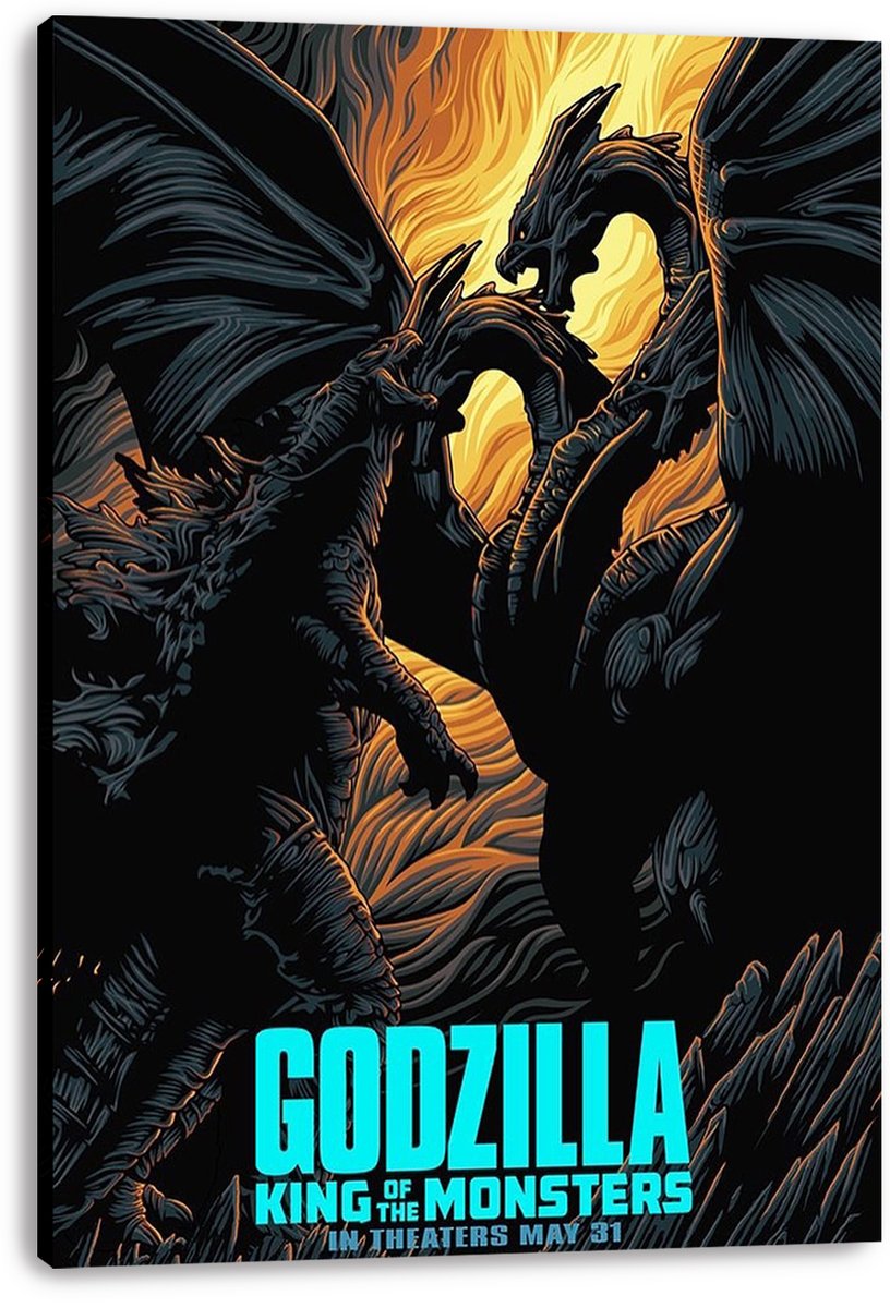 Godzilla King of the Monsters vs. King Ghidorah Decorative Painting (paper and canvas) art poster printing print
