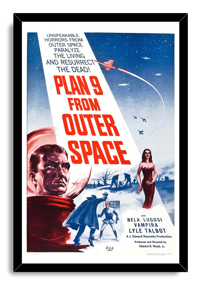 Plan 9 From Outer Space Movie Poster Decorative Painting (paper and canvas) art poster printing print