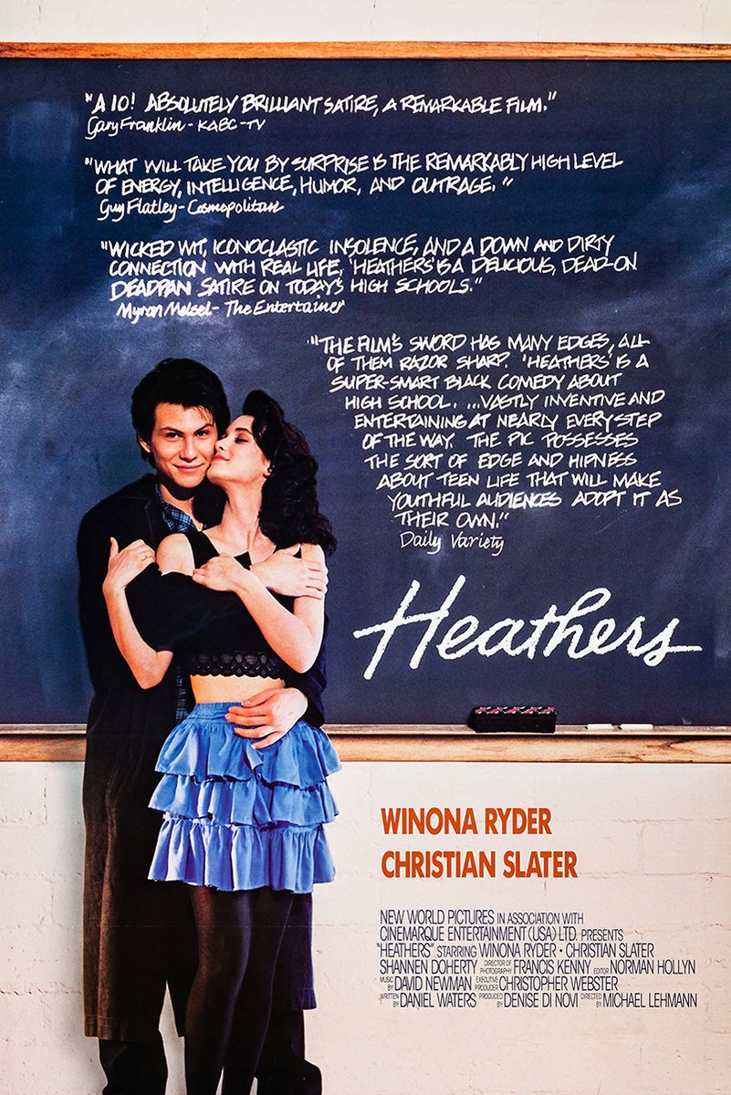 Heathers Movie Poster Winona Ryder Christian Slater Decorative Painting (paper and canvas) art poster printing print