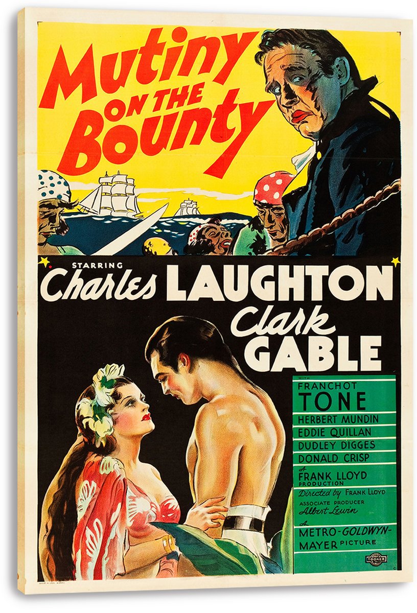 Mutiny on the Bounty Charles Laughton Clark Gable Decorative Painting (paper and canvas) art poster printing print