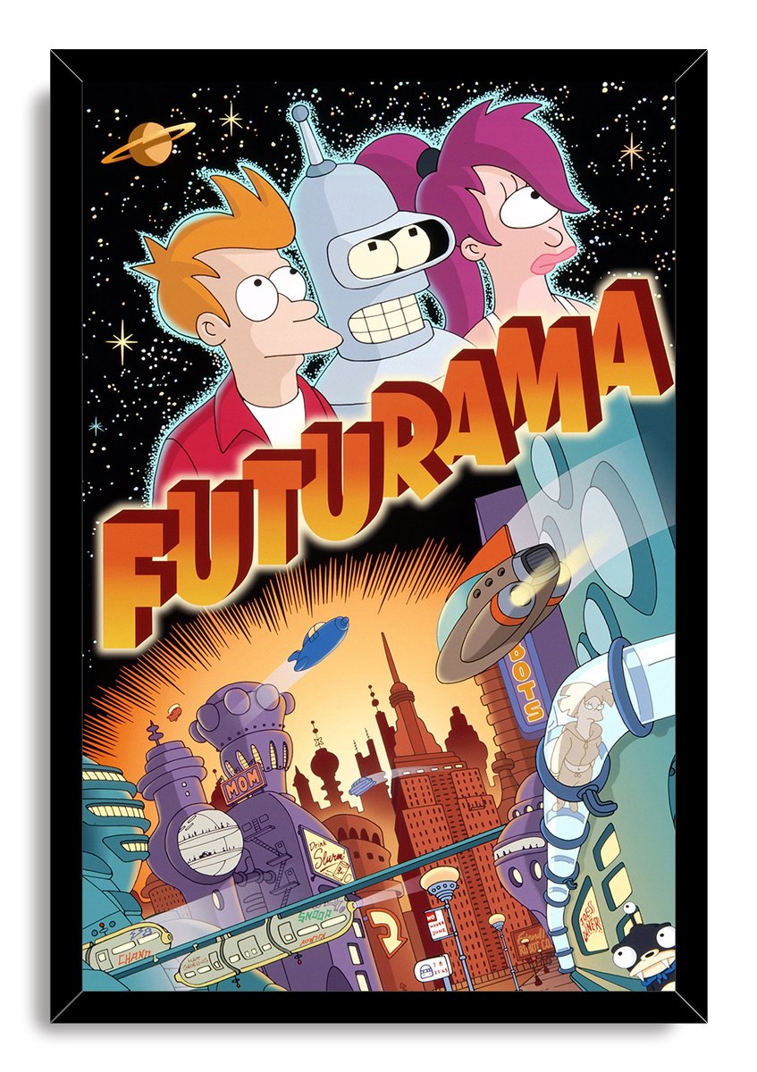 Futurama Characters and New New York City Decorative Painting (paper and canvas) art poster printing print
