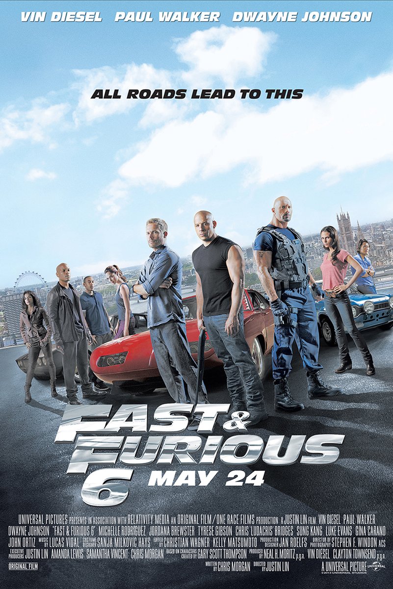 Fast & Furious 6 Movie Poster Decorative Painting (paper and canvas) art poster printing print