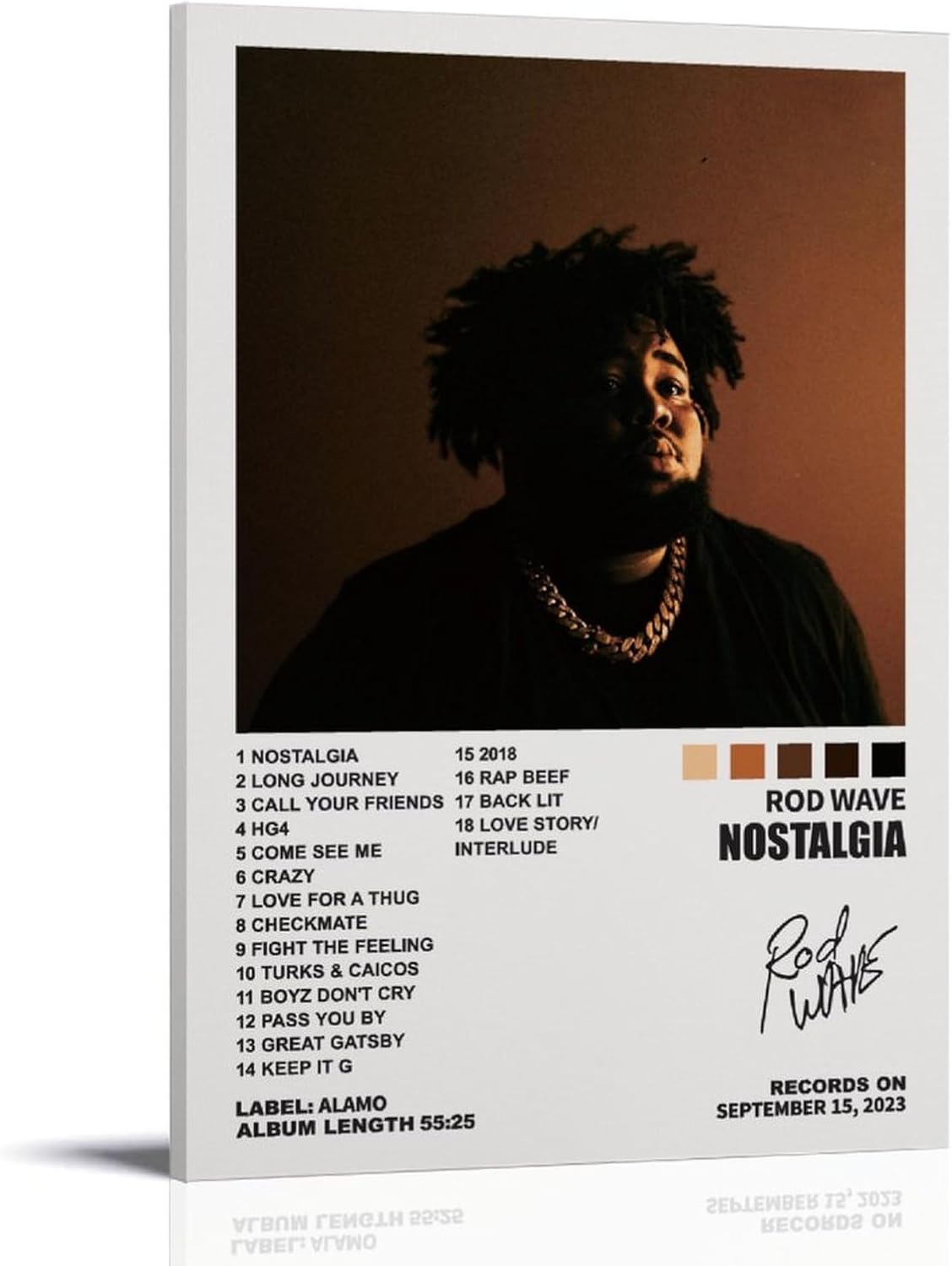 Rod Wave Poster Rod Wave Album Cover for Room (Paper and Canvas) Art Poster Printing Print