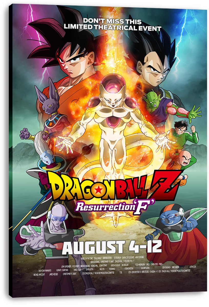 Dragon Ball Z Resurrection 'F' Movie Characters Decorative Painting (paper and canvas) art poster printing print