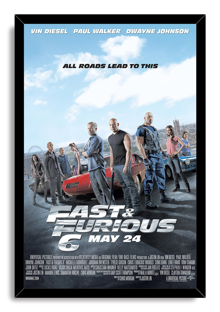 Fast & Furious 6 Movie Poster Decorative Painting (paper and canvas) art poster printing print