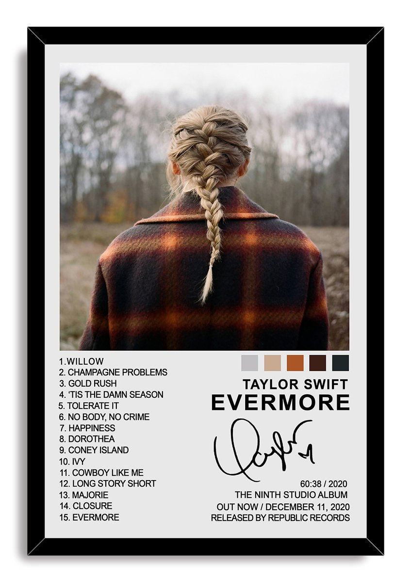 Taylor Swift Evermore Album Cover Decorative Painting (paper and canvas) art poster printing print