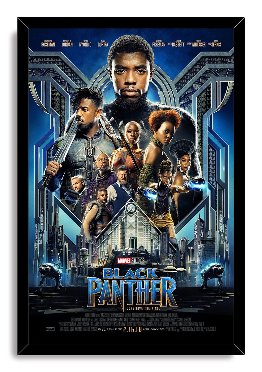 Black Panther Movie Decorative Painting (paper and canvas) art poster printing print
