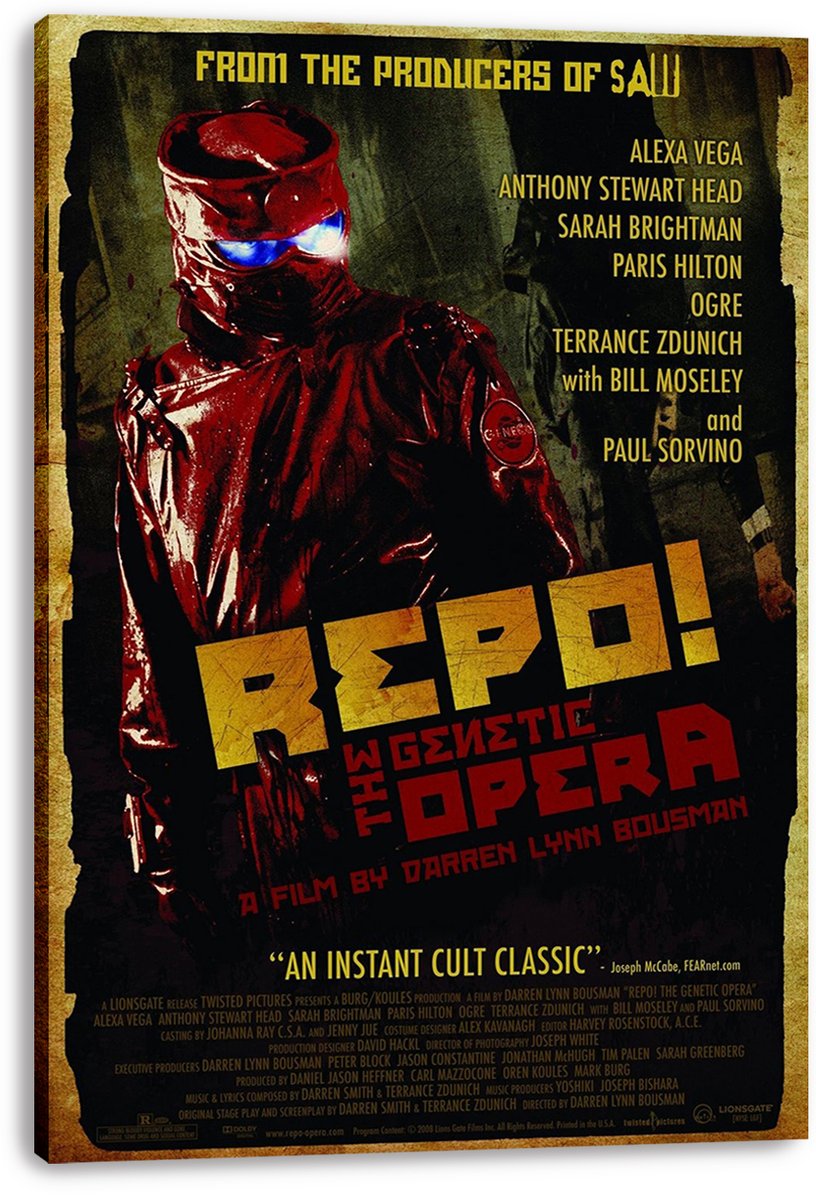 Repo! The Genetic Opera Movie Poster Decorative Painting (paper and canvas) art poster printing print