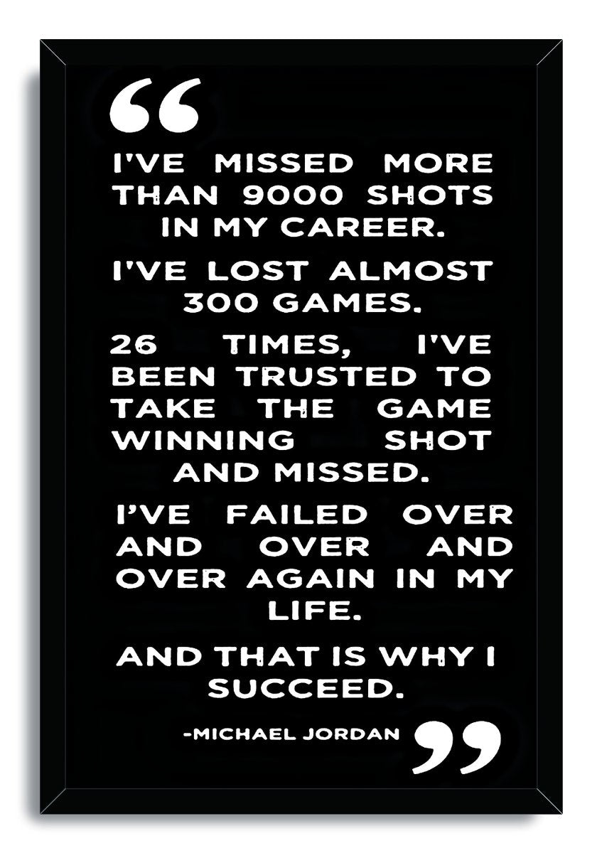 Michael Jordan Inspirational Quote Decorative Painting (paper and canvas) art poster printing print