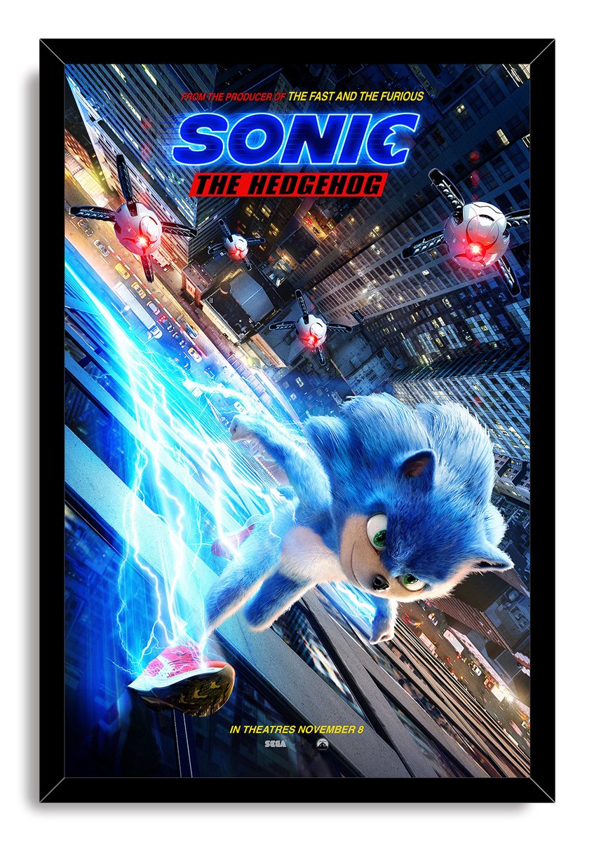 Sonic The Hedgehog Decorative Painting (paper and canvas) art poster printing print