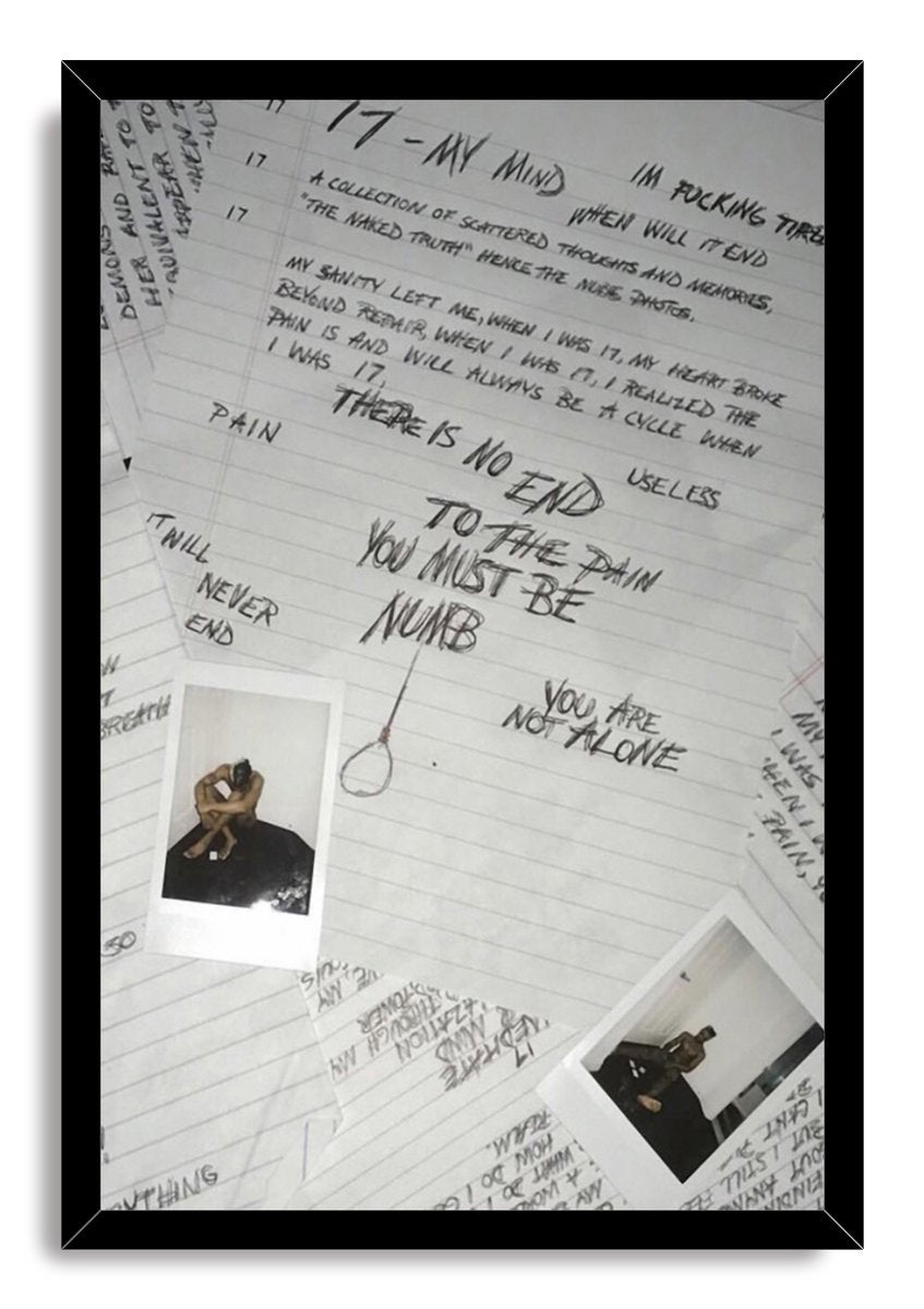 XXXTentacion 17 My Mind Lyrics Decorative Painting (paper and canvas) art poster printing print