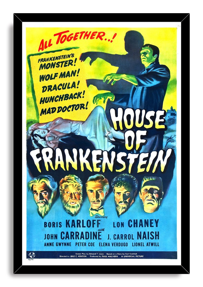 House of Frankenstein Classic Monsters Decorative Painting (paper and canvas) art poster printing print