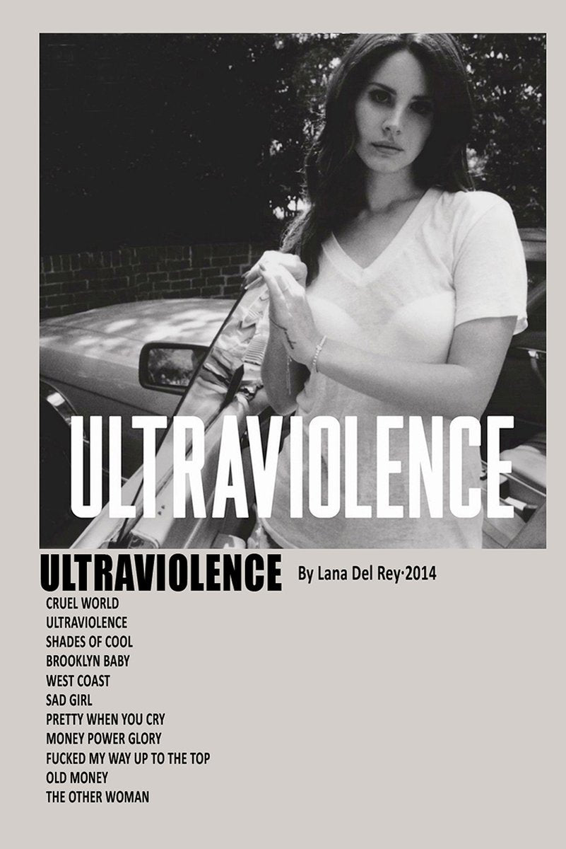 Lana Del Rey Ultraviolence Album Cover Decorative Painting (paper and canvas) art poster printing print