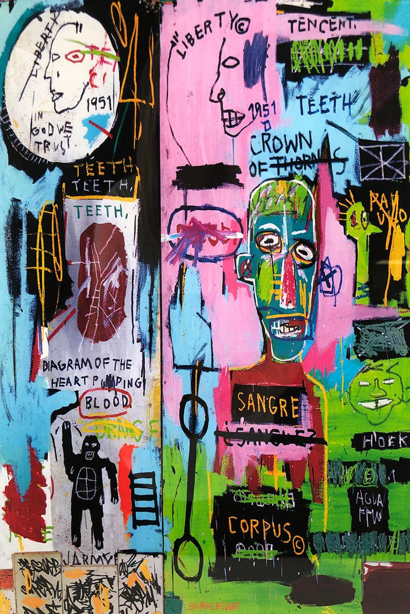 Basquiat Style Neo-Expressionist Art Decorative Painting (paper and canvas) art poster printing print
