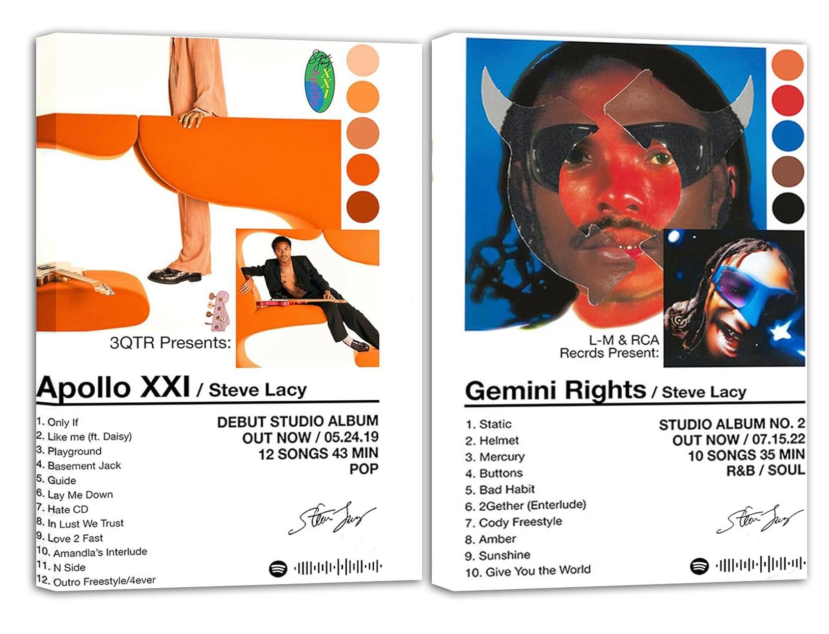 Steve Lacy A Set Of 2 Music Posters (Paper and Canvas) Art Poster Printing Print