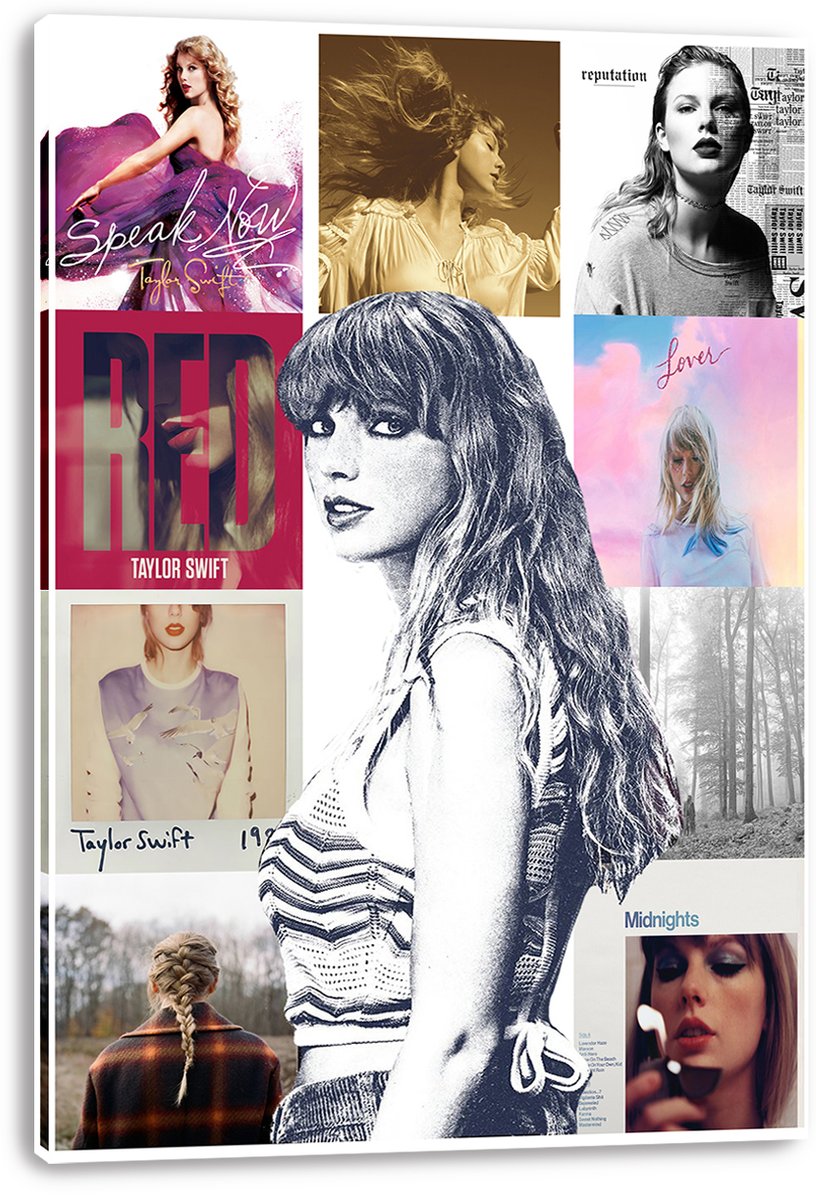 Taylor Swift Album Art Collage Decorative Painting (paper and canvas) art poster printing print