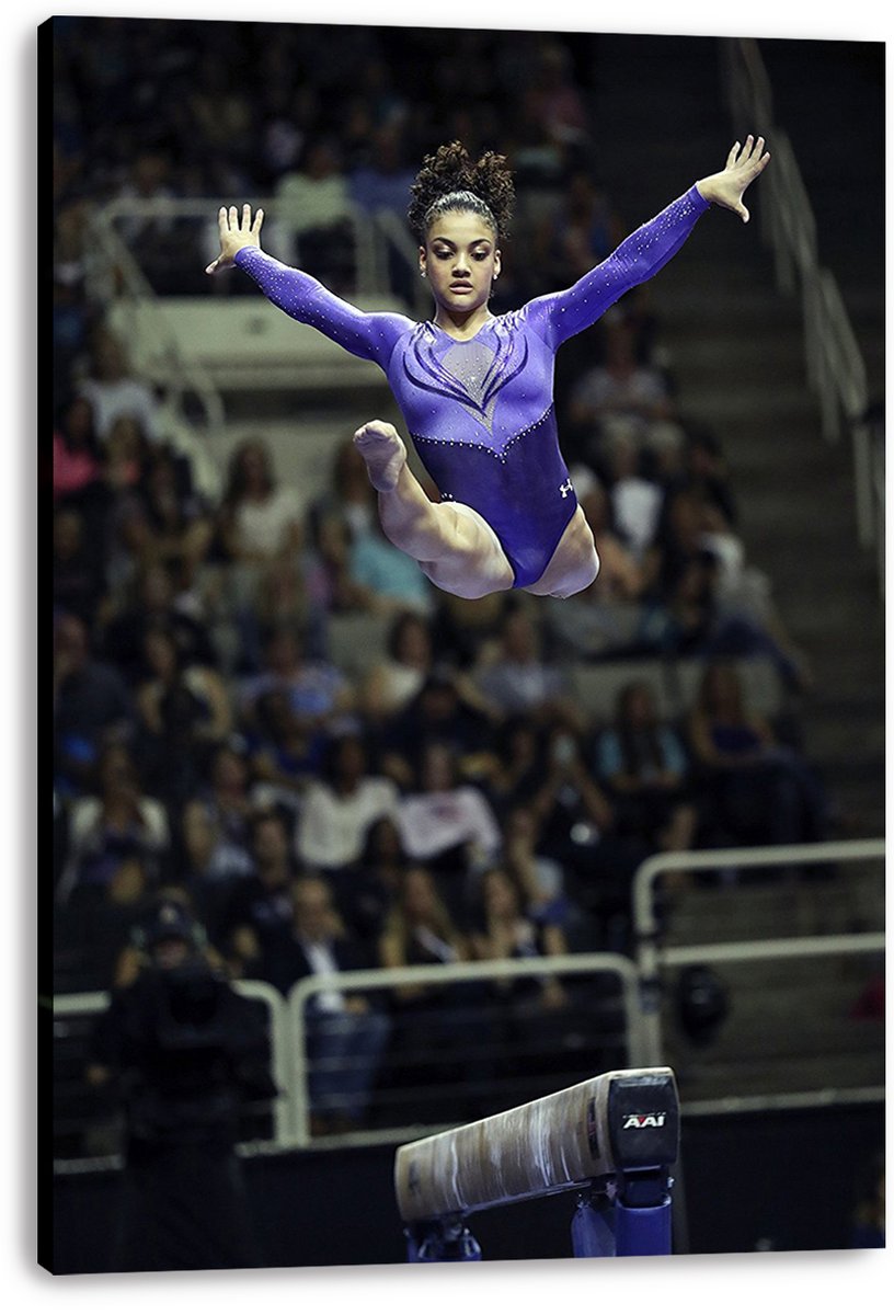 Gymnast Mid-Air Balance Beam Decorative Painting (paper and canvas) art poster printing print