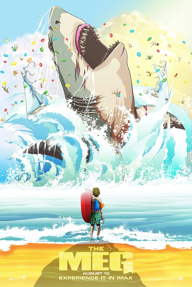 The Meg Giant Shark Decorative Painting (paper and canvas) art poster printing print